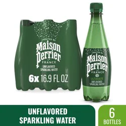 Maison Perrier Ultimate Sparkling Water, 16.9 FL OZ Plastic Water Bottles, 6 Count