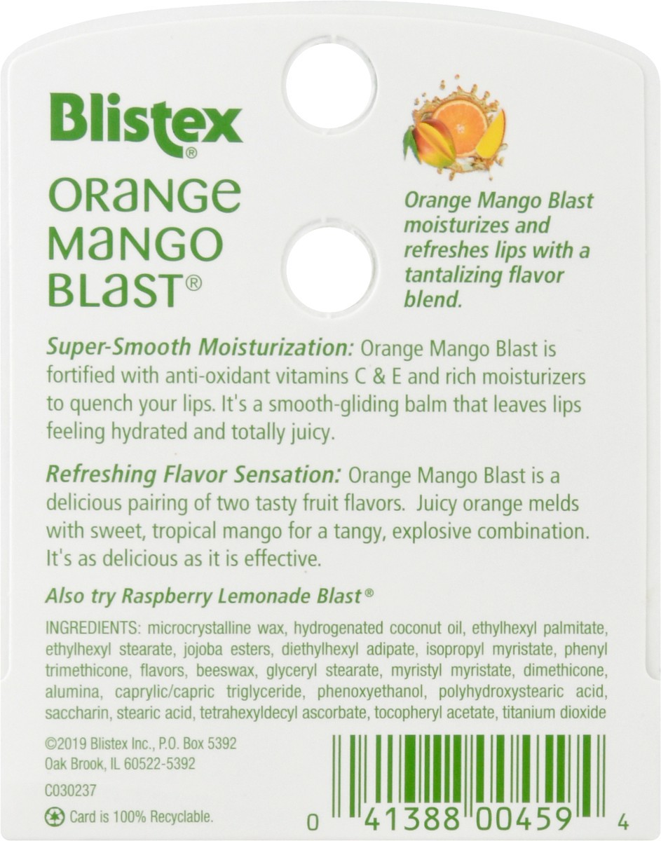 slide 4 of 9, Blistex Orange Mango Blast Lip Balm, 0.15 oz