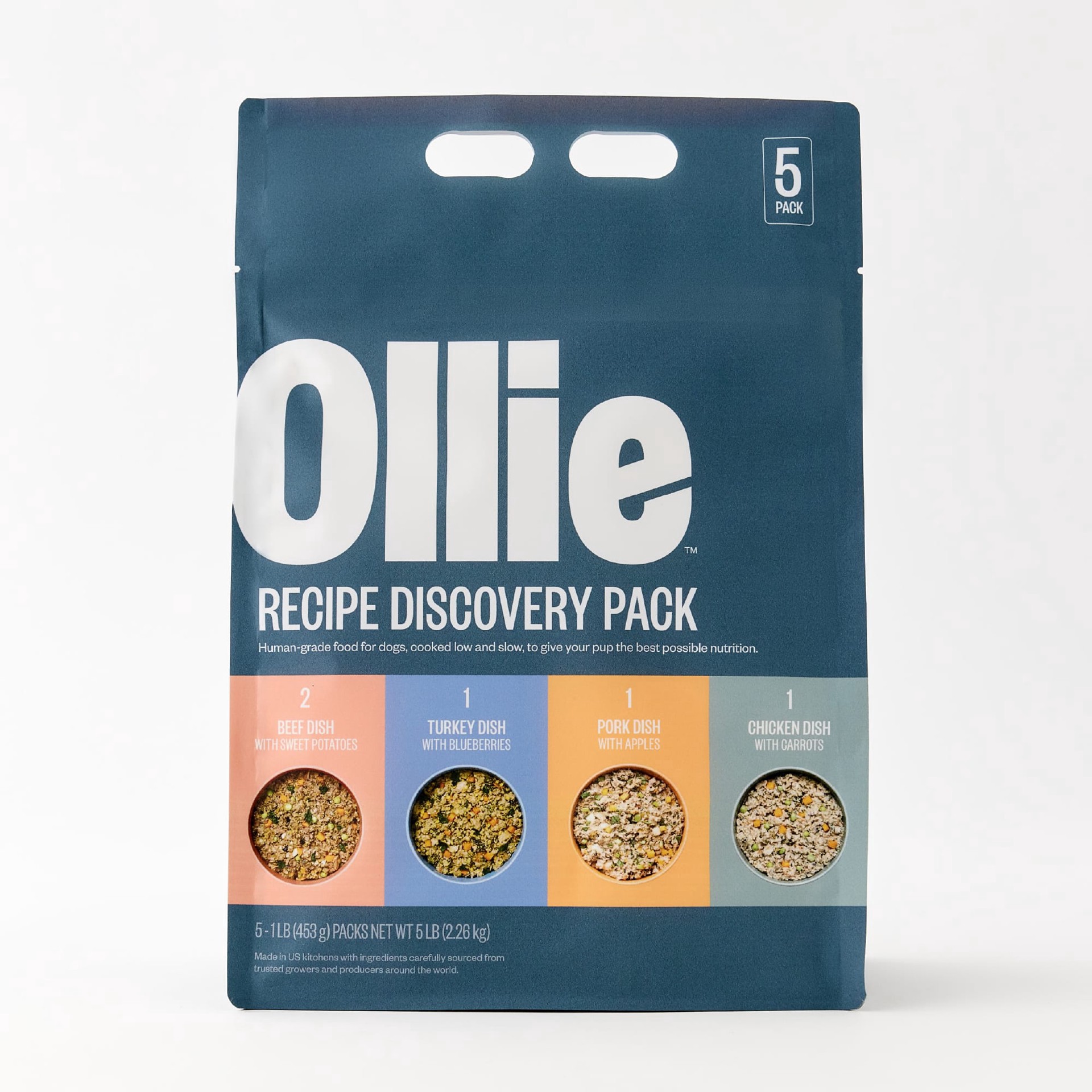 slide 1 of 1, Ollie Fresh Recipe Dog Food Discovery Pack, 1 lb., Count of 5, 1 ct