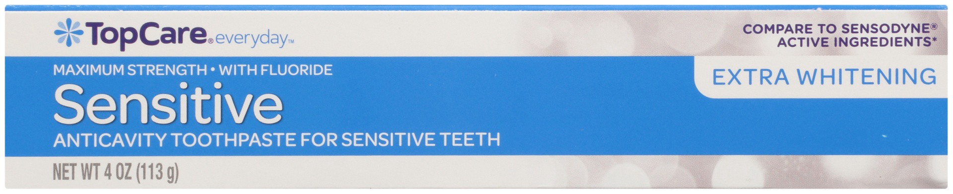 slide 2 of 6, TopCare Extra Whitening Sensitive Toothpaste, 4 oz