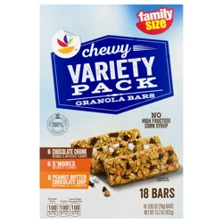 Giant Chewy Granola Bar Variety Pack - 18 ct
