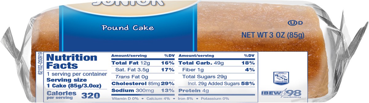 slide 3 of 7, Tastykake Pound Cake, 3 oz, 3 oz