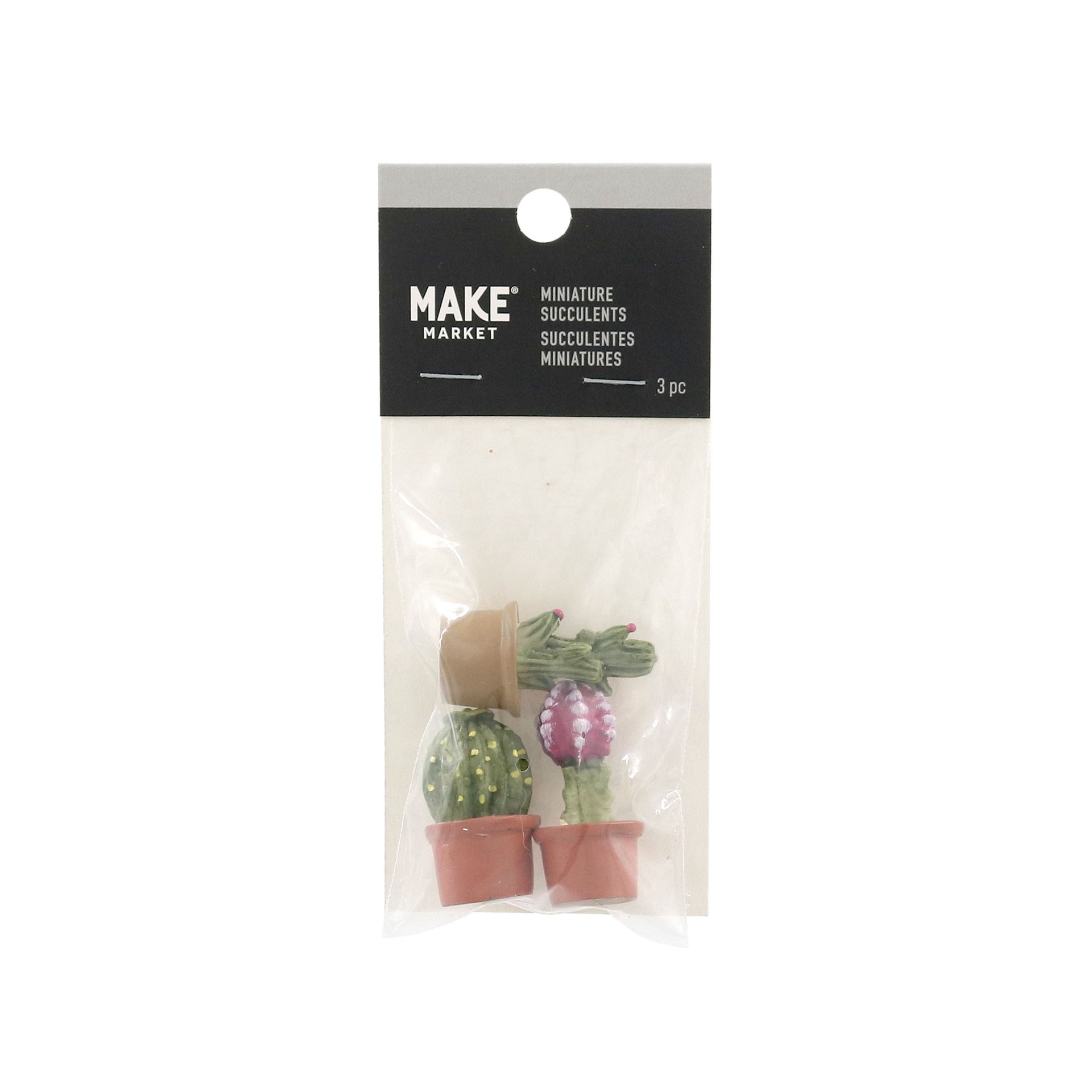 slide 3 of 4, Mini Cactus Set By Make Market, 1.375 in x 0.881 in x 0.881 in