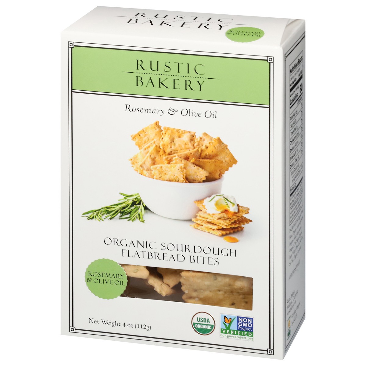 slide 8 of 13, Rustic Bakery Organic Sourdough Rosemary & Olive Oil Flatbread Bites 4 oz, 4 oz