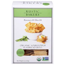 Rustic Bakery Organic Sourdough Rosemary & Olive Oil Flatbread Bites 4 oz