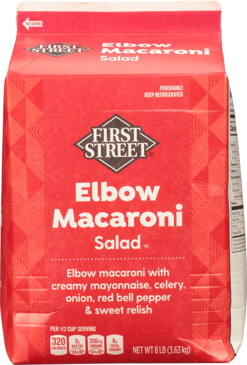 slide 13 of 14, First Street Elbow Macaroni Salad, 8 lb