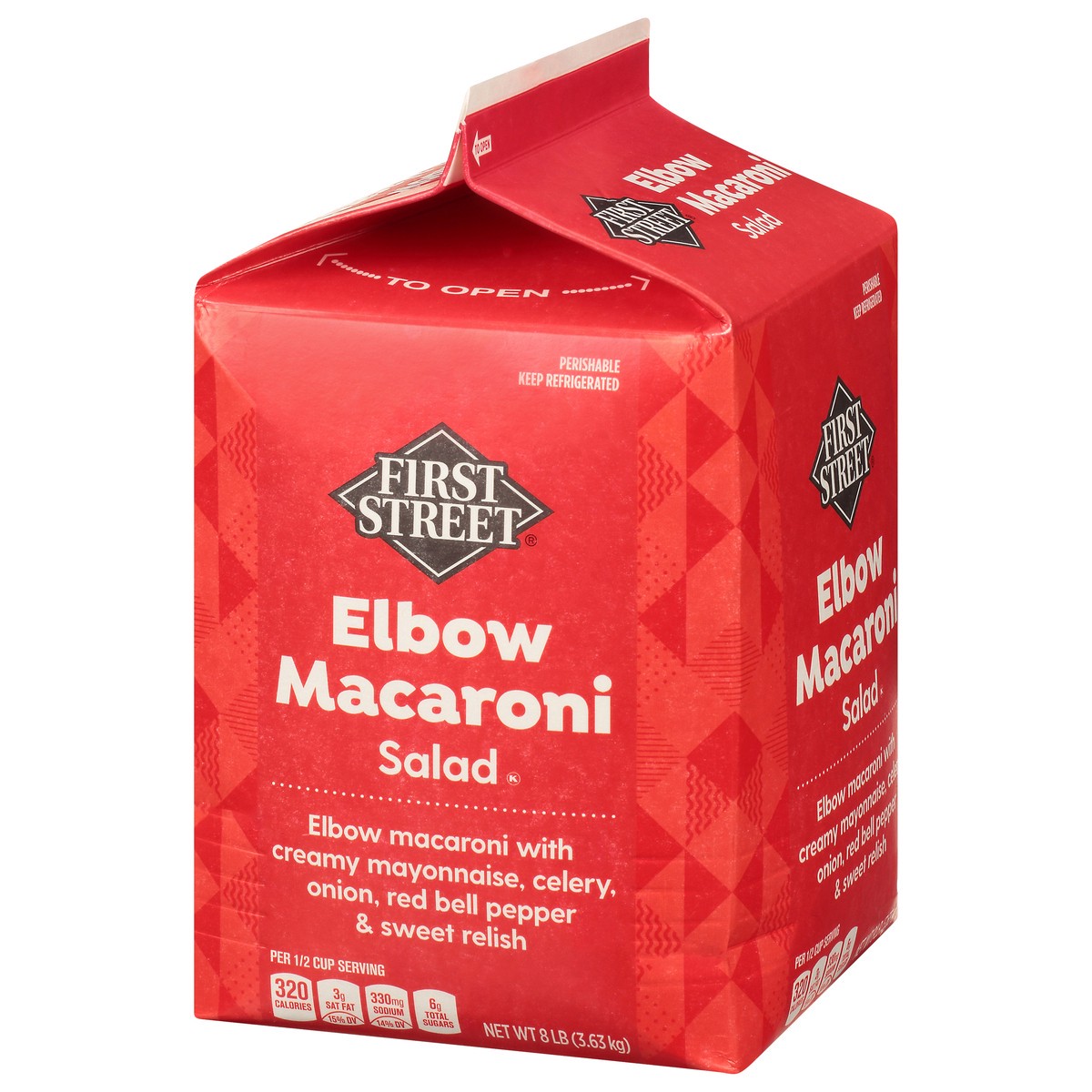 slide 3 of 14, First Street Elbow Macaroni Salad, 8 lb
