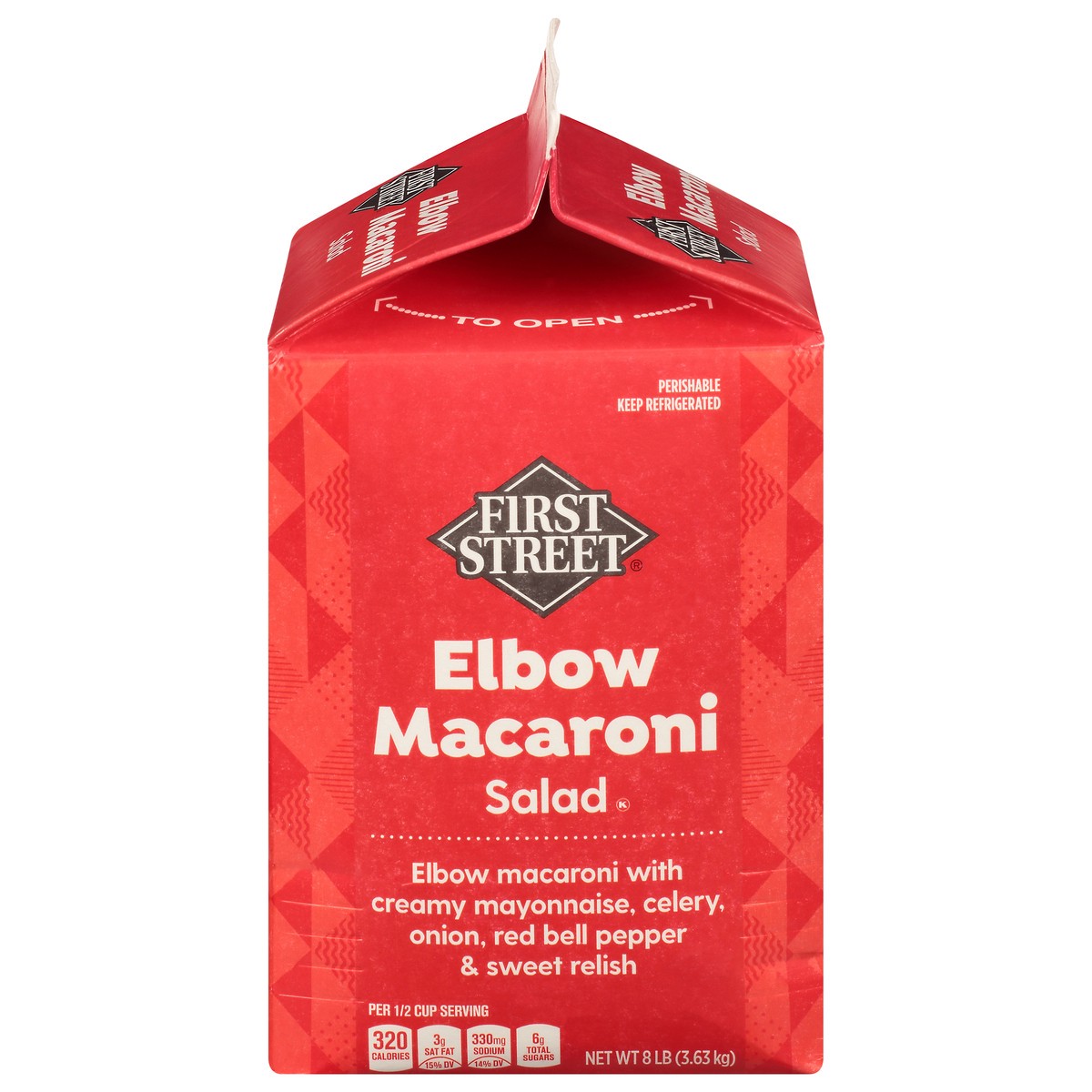 slide 8 of 14, First Street Elbow Macaroni Salad, 8 lb