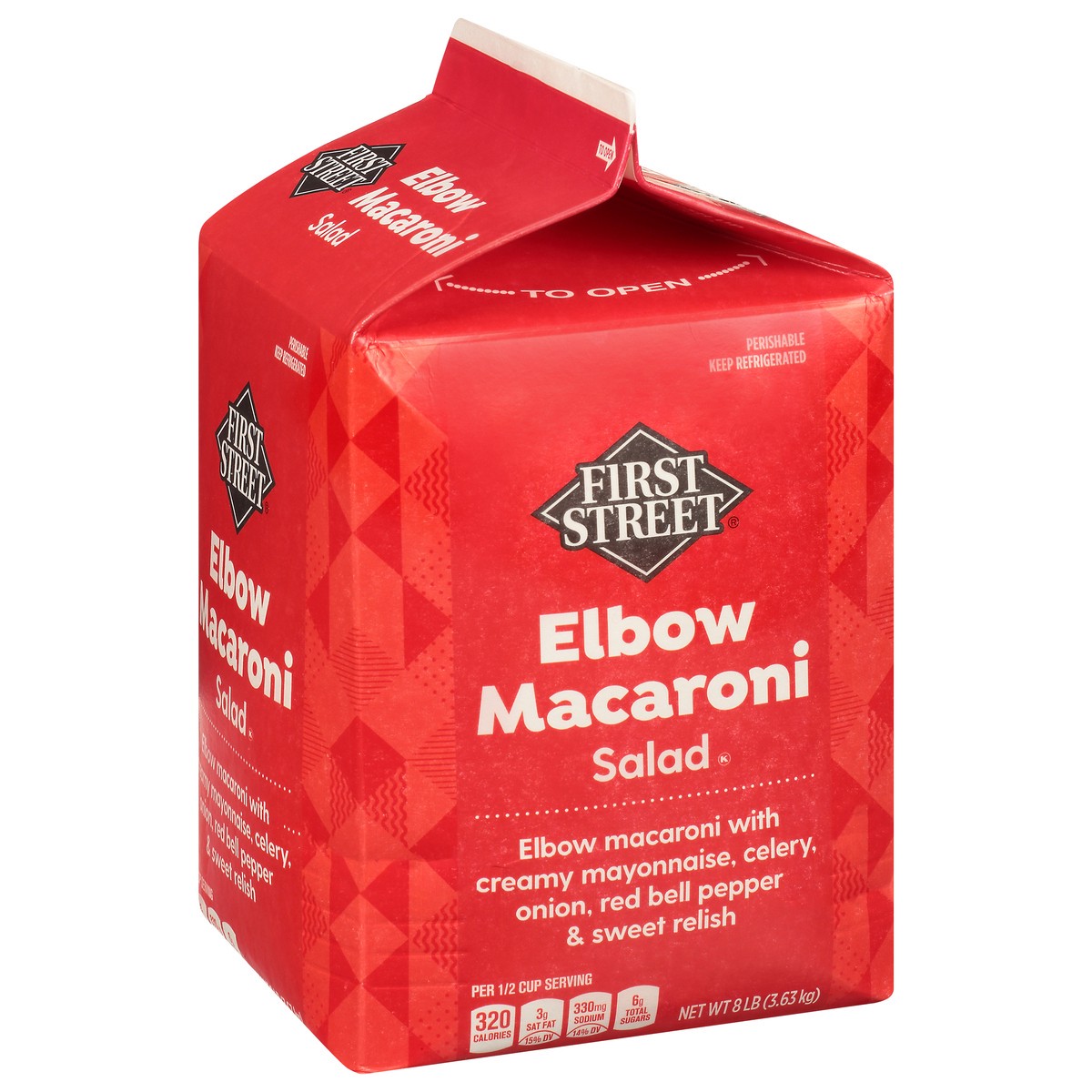 slide 11 of 14, First Street Elbow Macaroni Salad, 8 lb