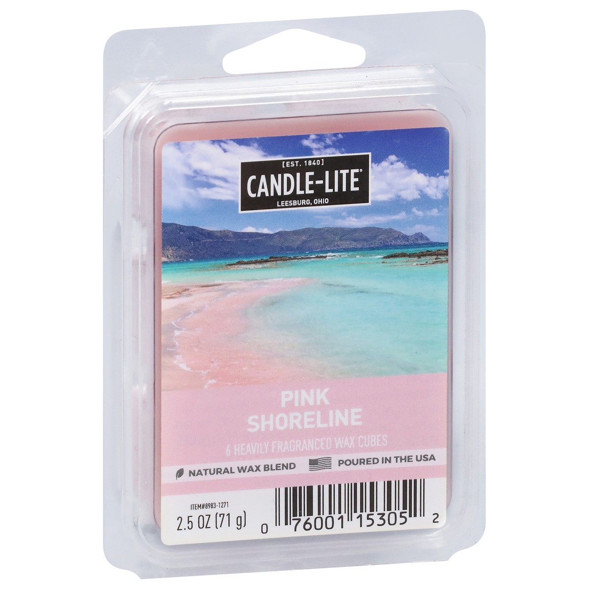 slide 9 of 10, Candle-Lite Pink Shoreline Wax Cubes 6 ea, 6 ct