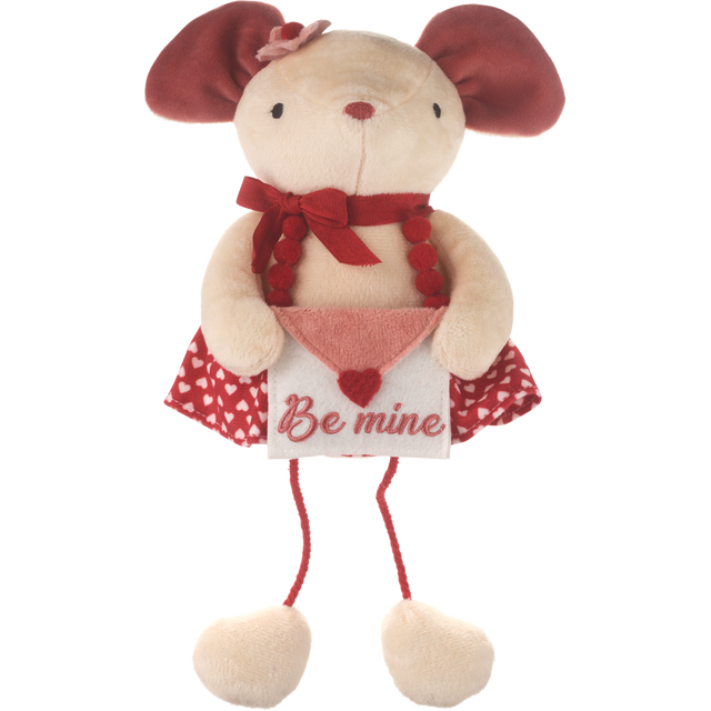 slide 1 of 1, RED AND PINK Mouse Sitter With String Legs-12In, 1 ct