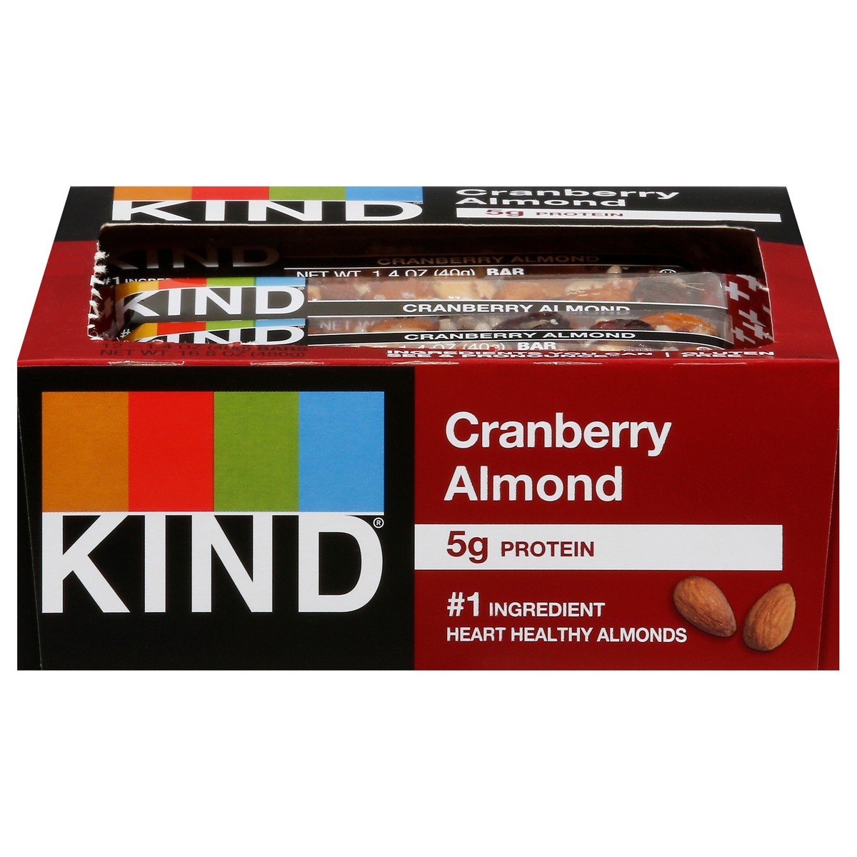 slide 1 of 9, KIND Cranberry Almond Bars 12 - 1.4 oz Bars, 12 oz