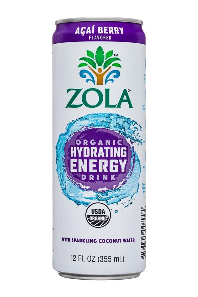slide 1 of 1, Zola Acai Acai Berry Hydrating Energy Water, 12 fl oz