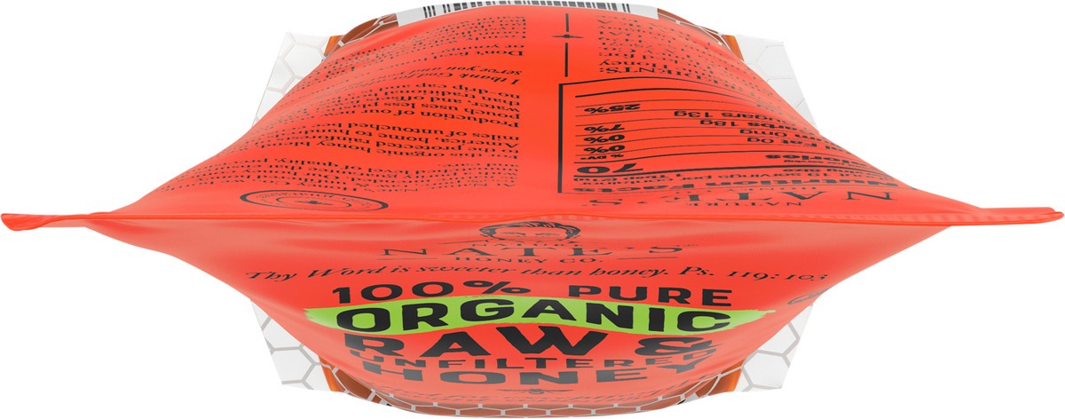 slide 9 of 10, Nature Nate's Organic 100% Pure Raw & Unfiltered Honey Squeeze Pouch, 14 oz