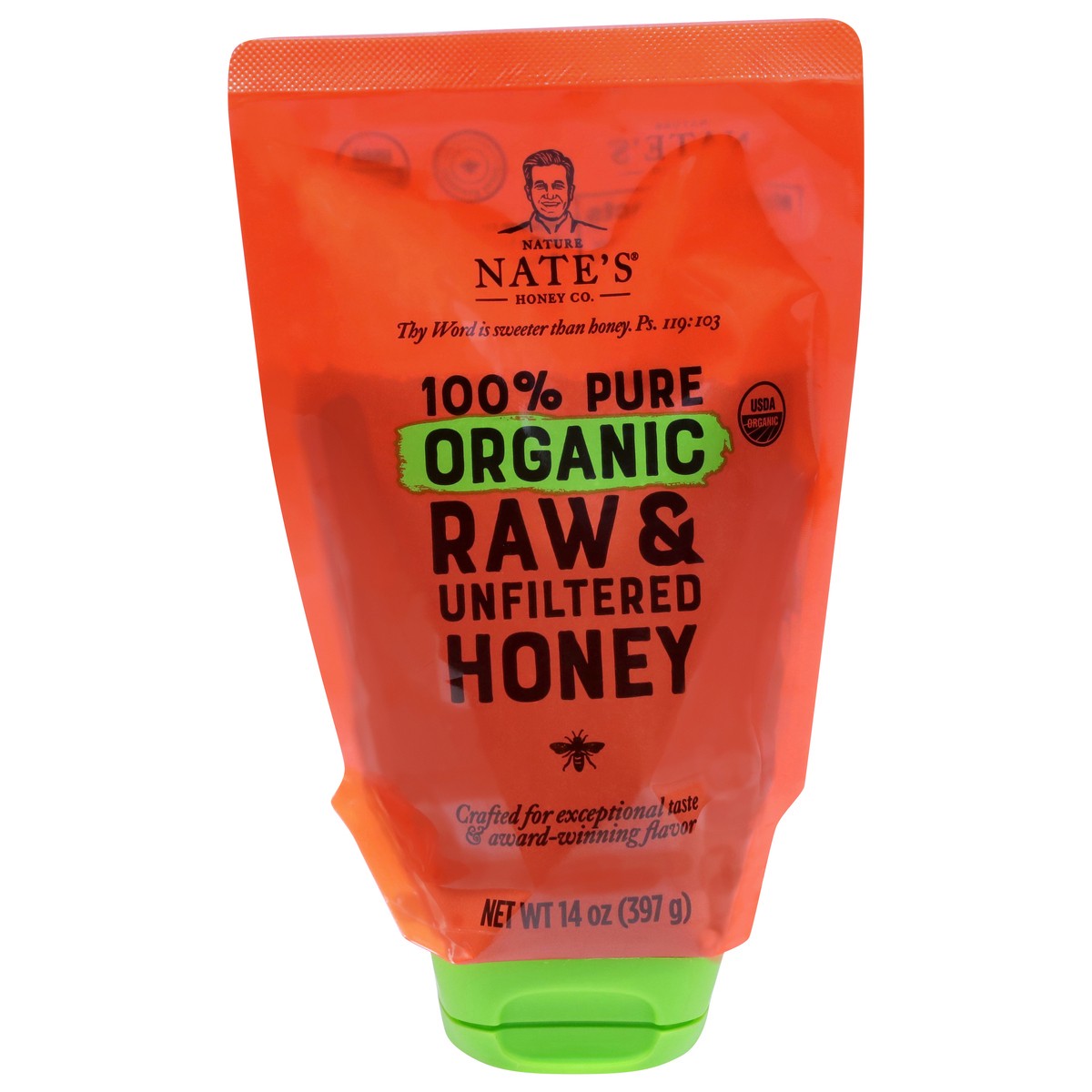 slide 1 of 10, Nature Nate's Honey Co. 100% Pure Organic Raw & Unfiltered Honey 14 oz, 14 oz