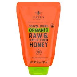 Nature Nate's Organic 100% Pure Raw & Unfiltered Honey Squeeze Pouch