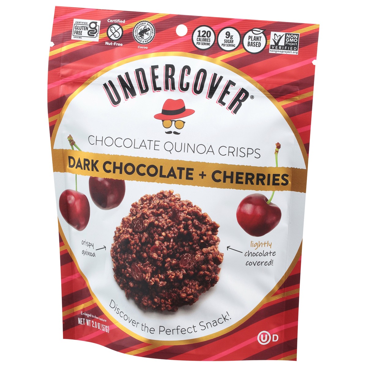 slide 6 of 9, Undercover Dark Chocolate + Cherries Chocolate Quinoa Crisps - 2 oz, 2 oz
