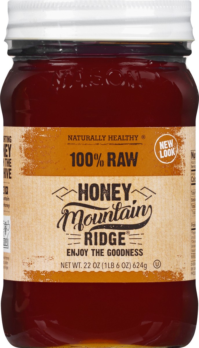 slide 3 of 12, Mountain Ridge Honey, 100% Raw, 22 oz