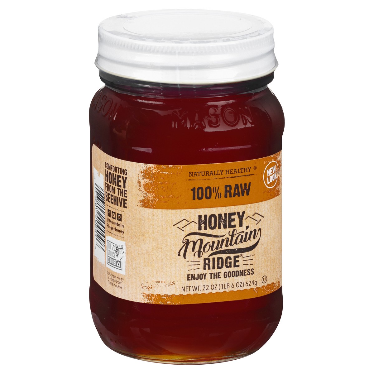 slide 10 of 12, Mountain Ridge Honey, 100% Raw, 22 oz