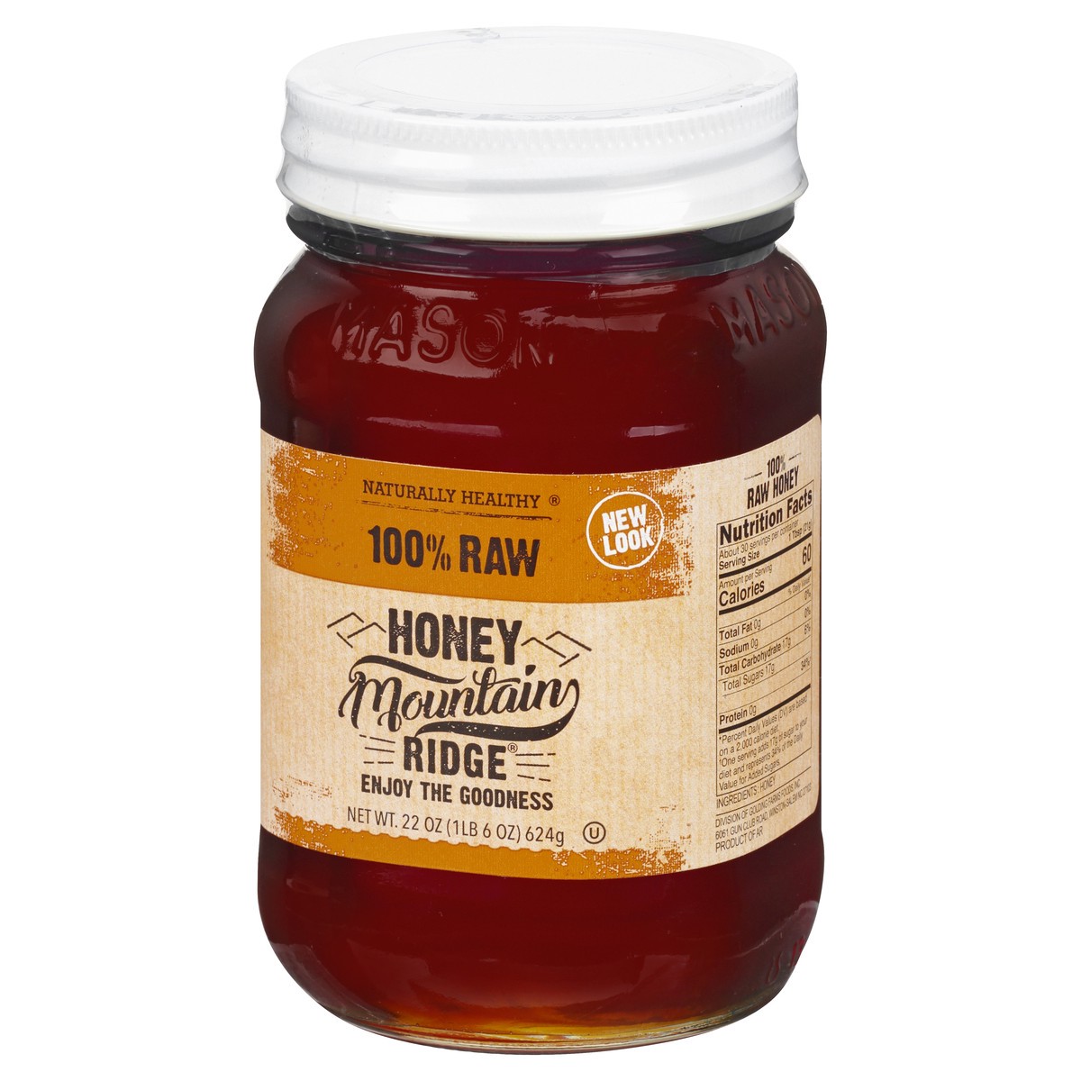 slide 6 of 12, Mountain Ridge Honey, 100% Raw, 22 oz