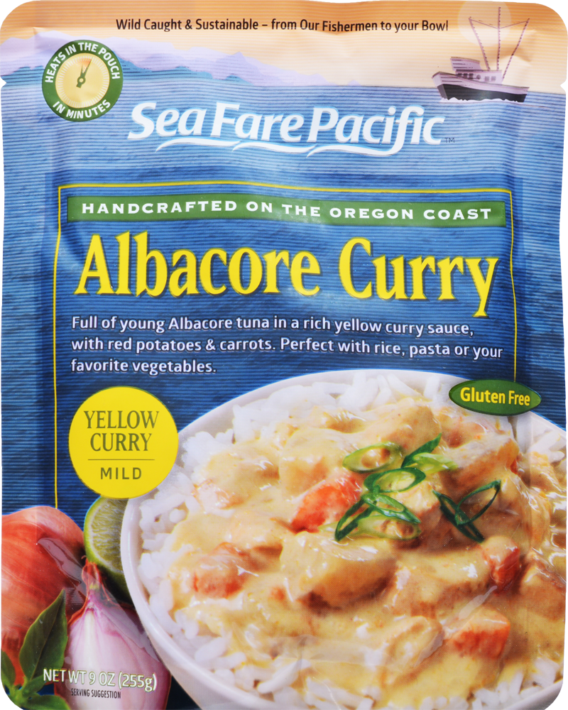 slide 1 of 1, Sea Fare Pacific Yellow Albacore Curry, 9 oz