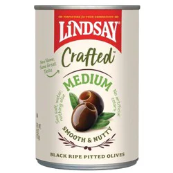 Lindsay Crafted Black Ripe Pitted Olives Medium 6 oz