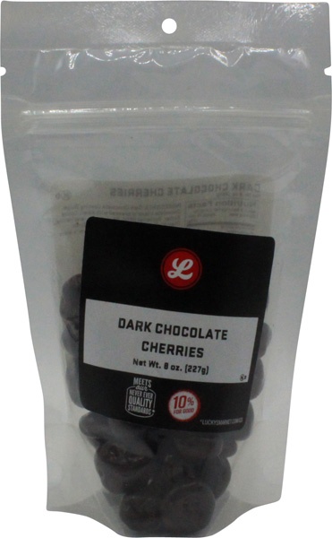 slide 1 of 1, Lucky's Dark Chocolate Cherries, 8 oz