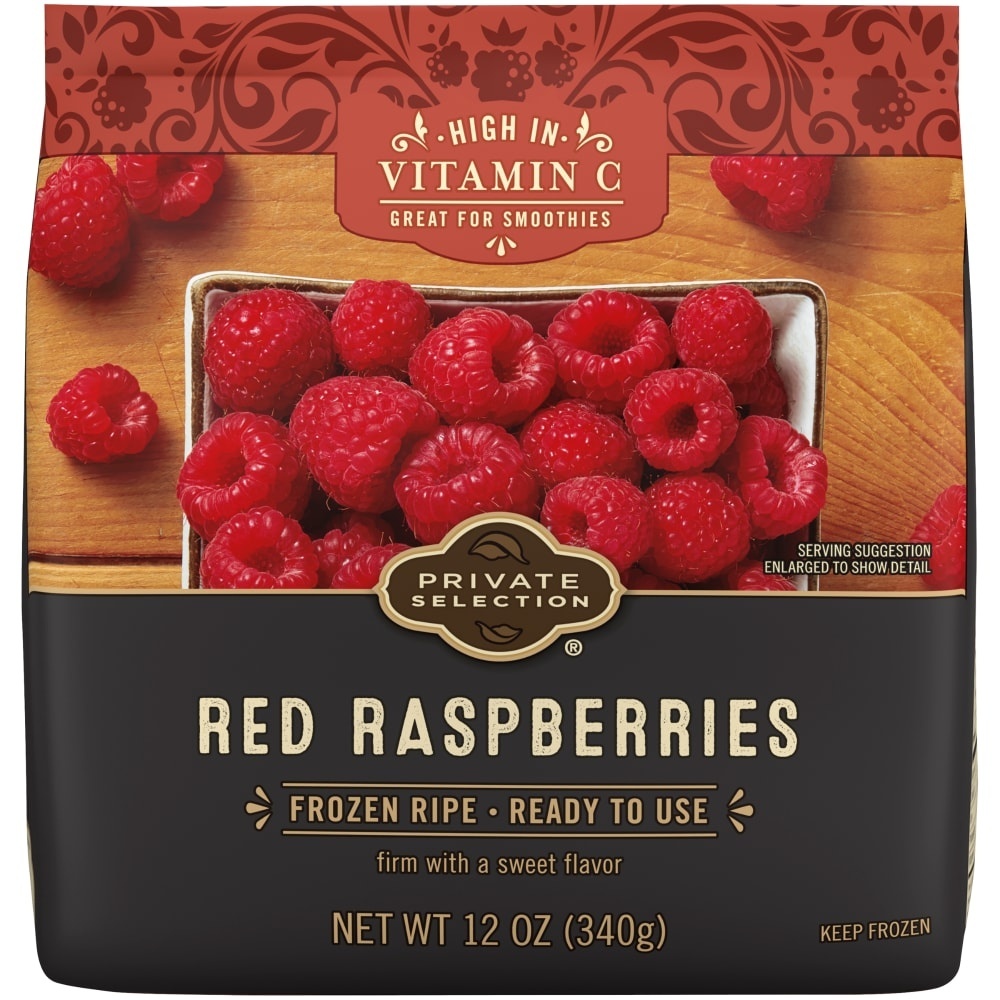 slide 1 of 1, Private Selection Red Raspberries, 12 oz