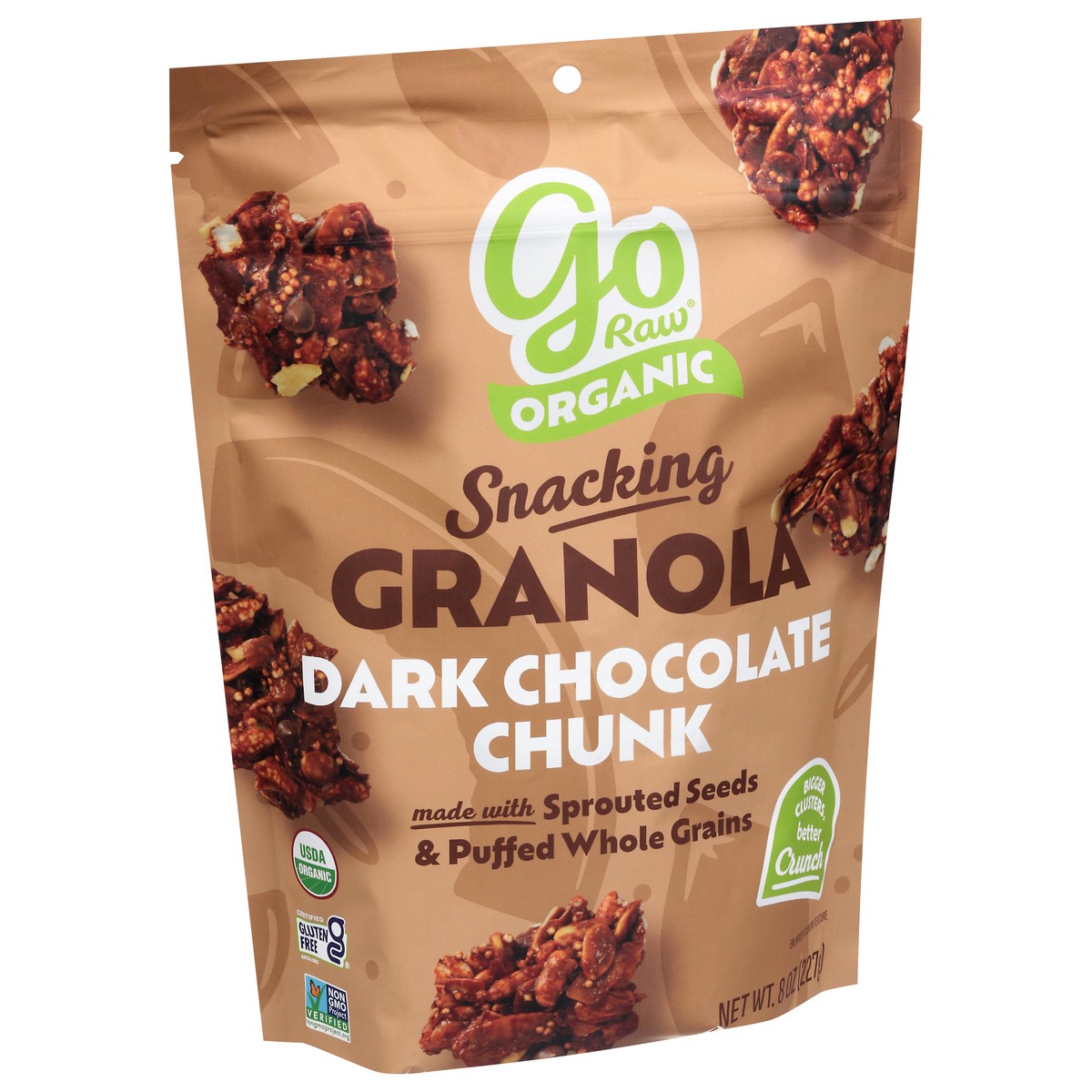 slide 4 of 4, Go Raw Organic Dark Chocolate Chunk Granola 8 oz, 8 oz