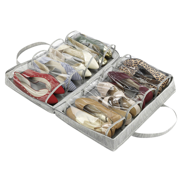 slide 1 of 1, Whitmor Shoe And Clutch Underbed Storage Bag - Space Dyed, 5.5 liter