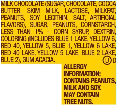 slide 3 of 3, M&M's Peanut Chocolate Candy Peg Bag, 2.83 Oz, 2.83 oz