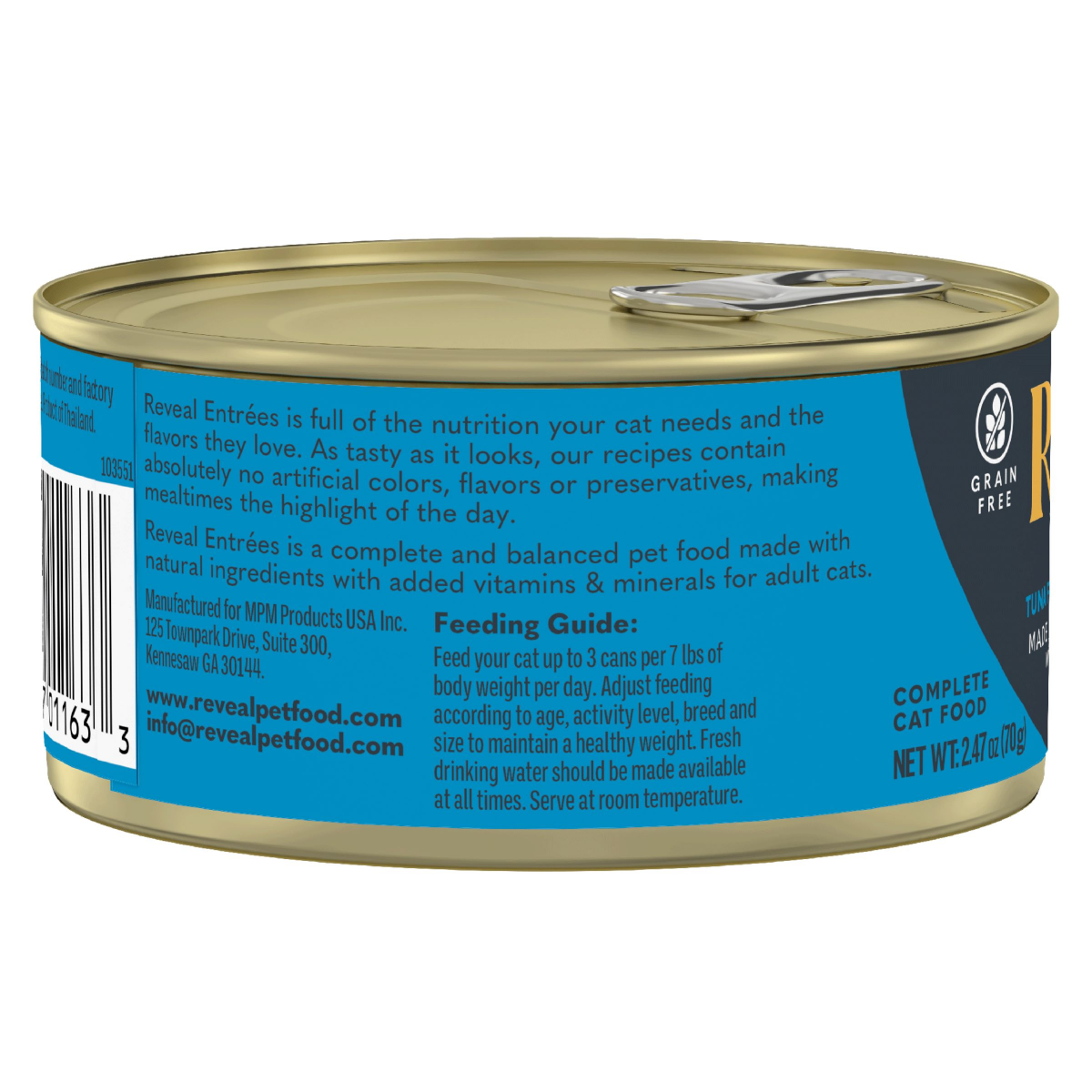 slide 9 of 9, Reveal Complete Pate Tuna Fillet with Mackerel Recipe in Broth Cat Food 2.47 oz, 2.47 oz