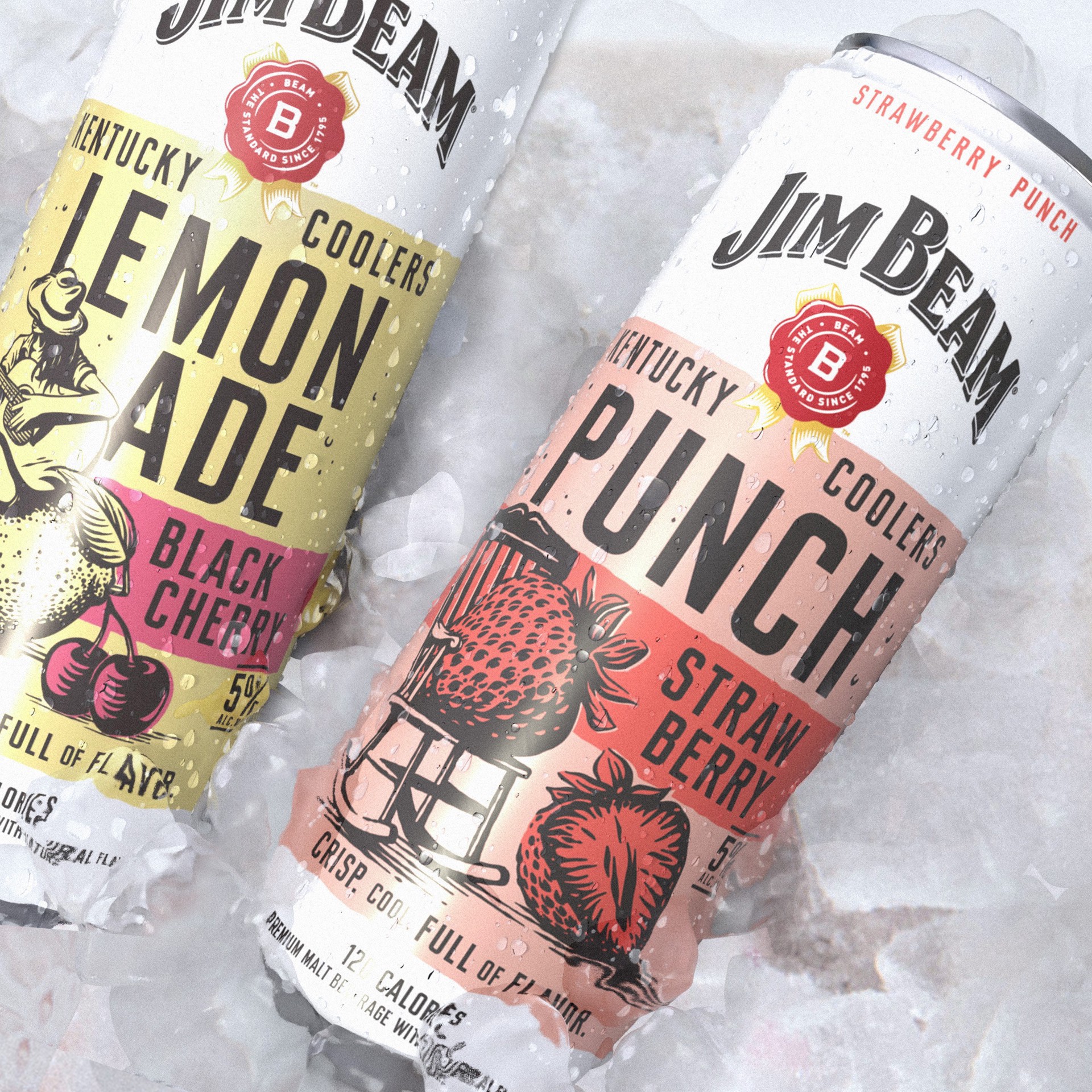 slide 2 of 6, Jim Beam Kentucky Coolers Lemonade & Punch Share Pack Variety (12 fl. oz. Can, 12pk.), 12 ct; 12 oz