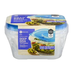 SE Grocers Click & Lock Containers Deep Dish