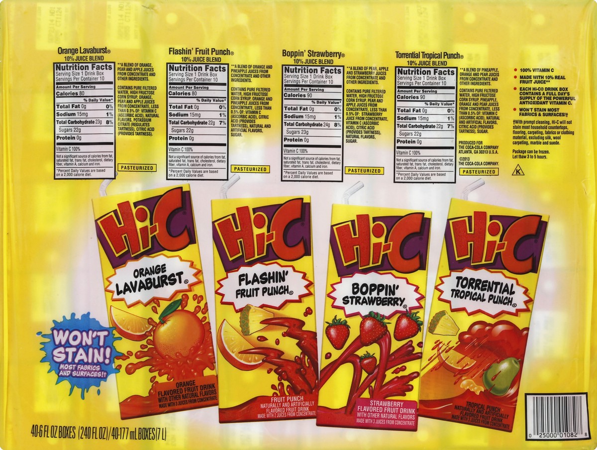 slide 2 of 4, Hi-C Fruit Drink 40 ea, 40 ct