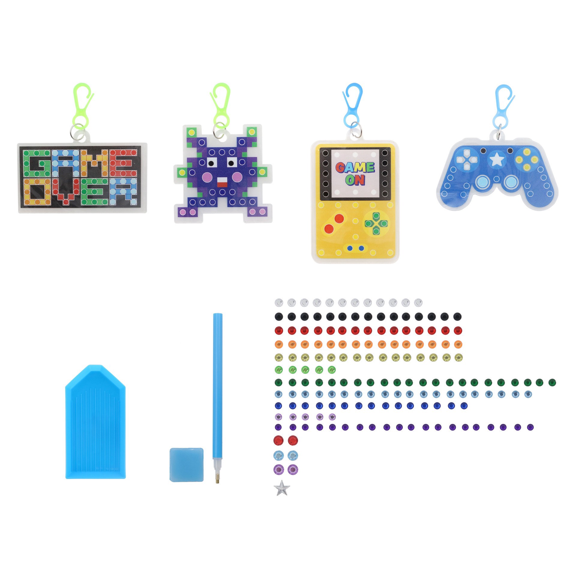 slide 2 of 3, Gamer Backpack Keychain Diamond Art Kit By Creatology, 9.63 in x 5.75 in x 0.65 in