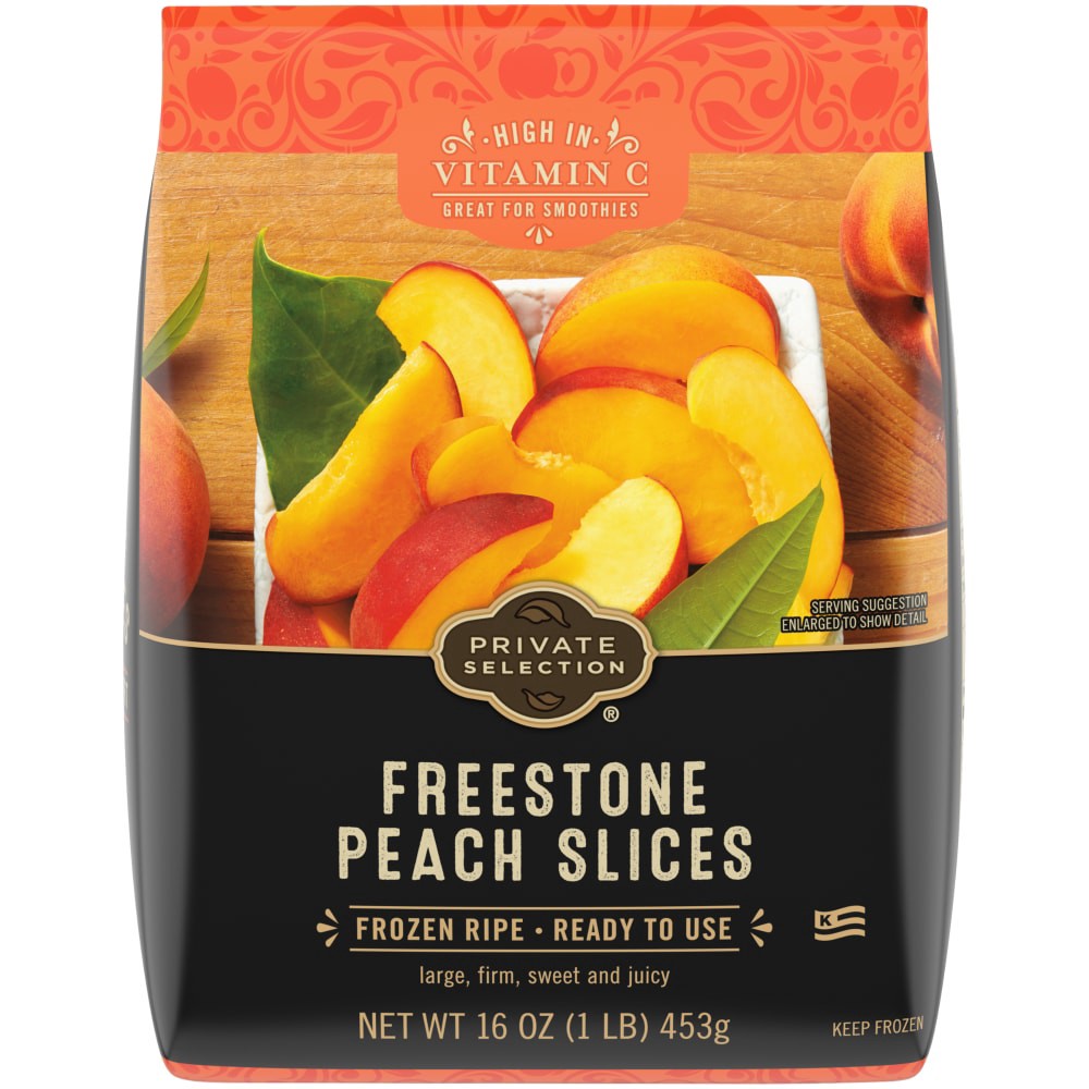 slide 1 of 4, Private Selection Sliced Freestone Peaches, 16 oz