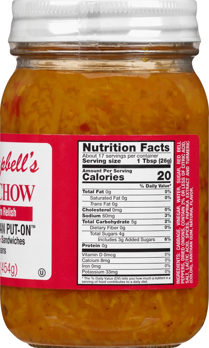 slide 9 of 9, Mrs Campbells Relish, 16 oz