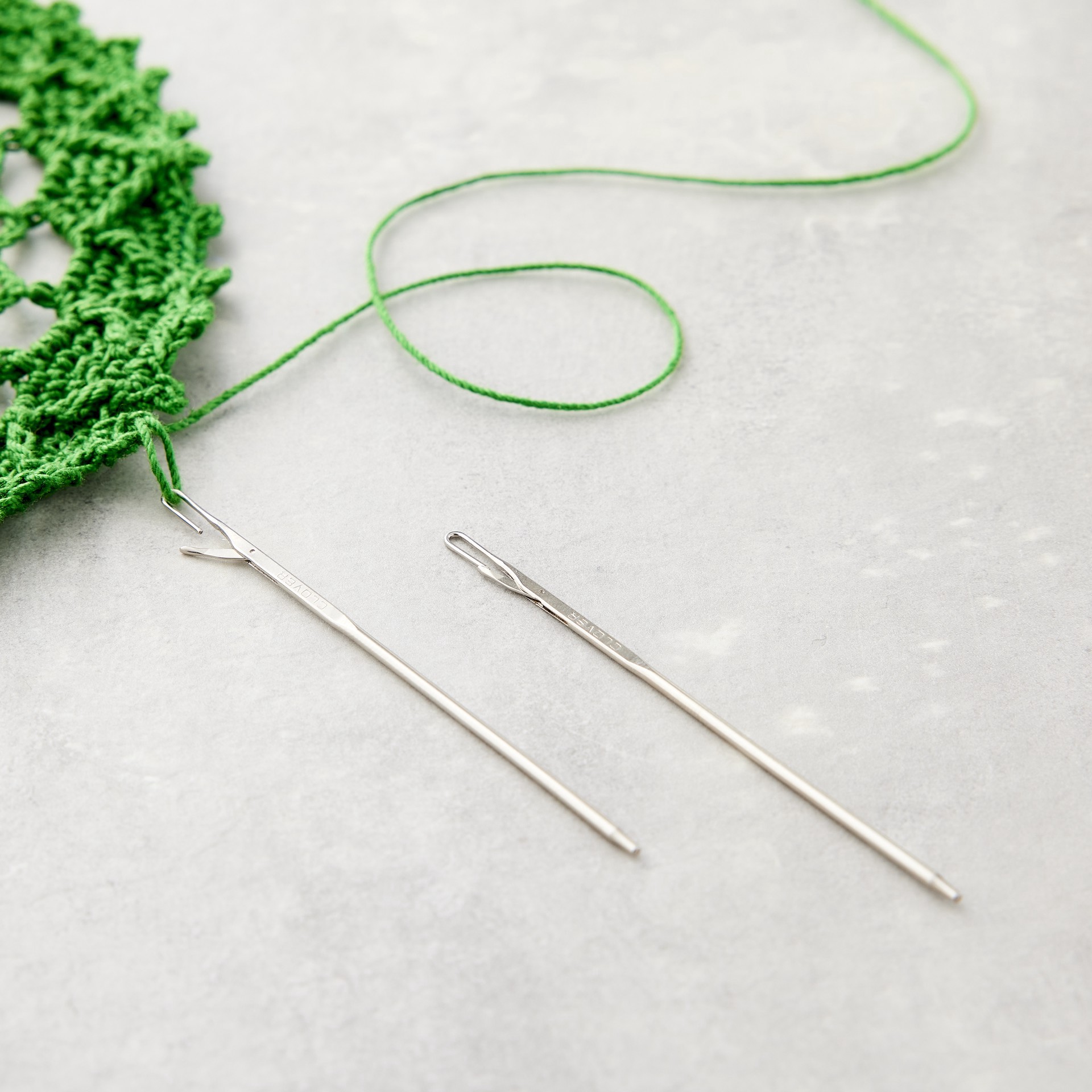 slide 2 of 5, Clover Darning Needles With Latch Hook Eye, 2.75 in