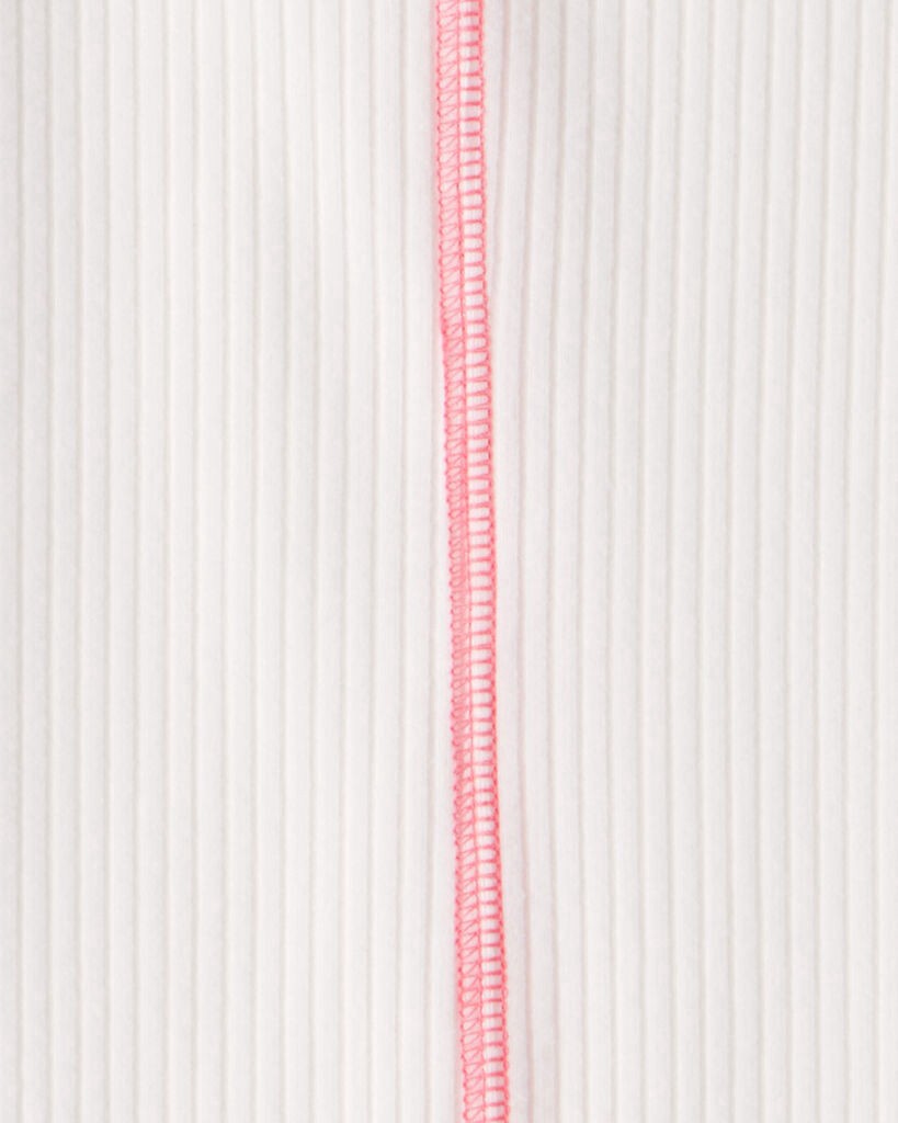 slide 2 of 2, Carter's Girls Active Rib Long-Sleeve Top - Cream White 12, 1 ct