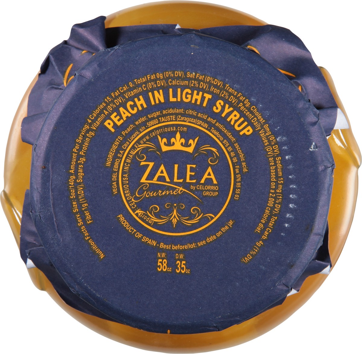 slide 8 of 11, Zalea Gourmet in Light Syrup Peach - 58 oz, 58 oz