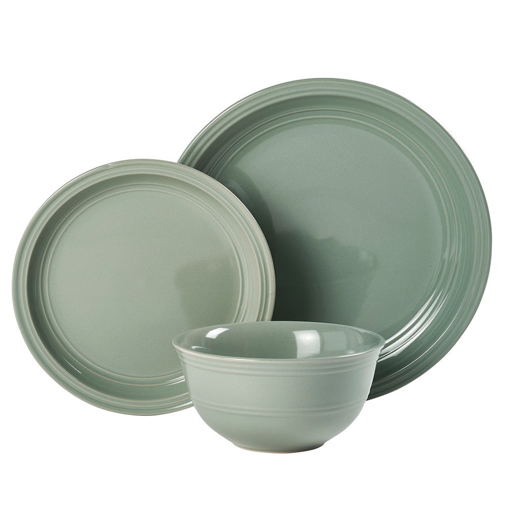 slide 3 of 4, Dash Of That Grace Dinnerware Set- Sage, 12 ct