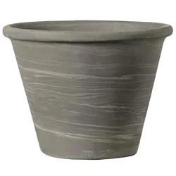 Deroma Vasum Duo Clay Planter - Graphite