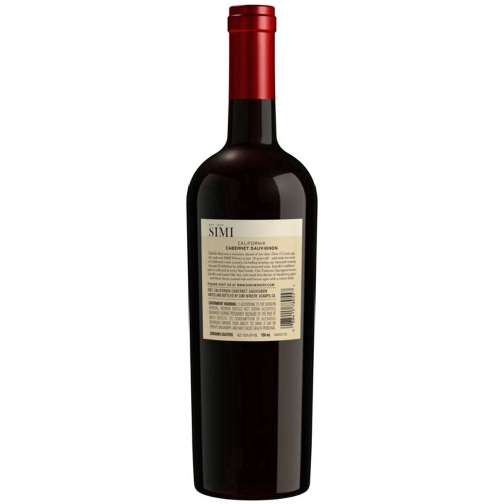 slide 9 of 34, SIMI California Cabernet Sauvignon Red Wine, 750 mL Bottle, 25.36 fl oz