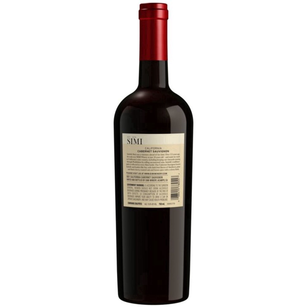 slide 15 of 34, SIMI California Cabernet Sauvignon Red Wine, 750 mL Bottle, 25.36 fl oz