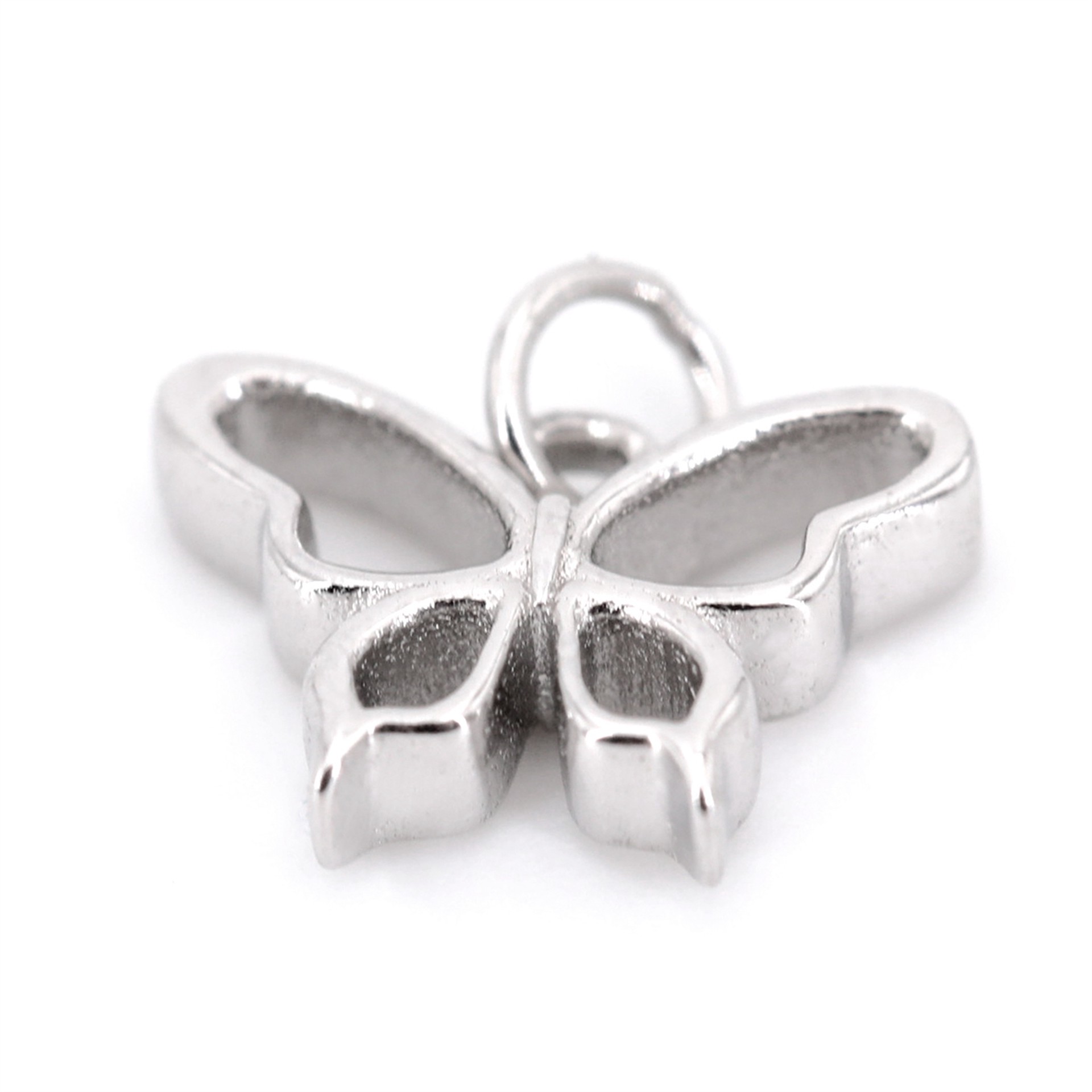 slide 6 of 6, Sterling Silver Butterfly Icon Charm By Bead Landing, 0.35 in x 0.39 in x 0.09 in