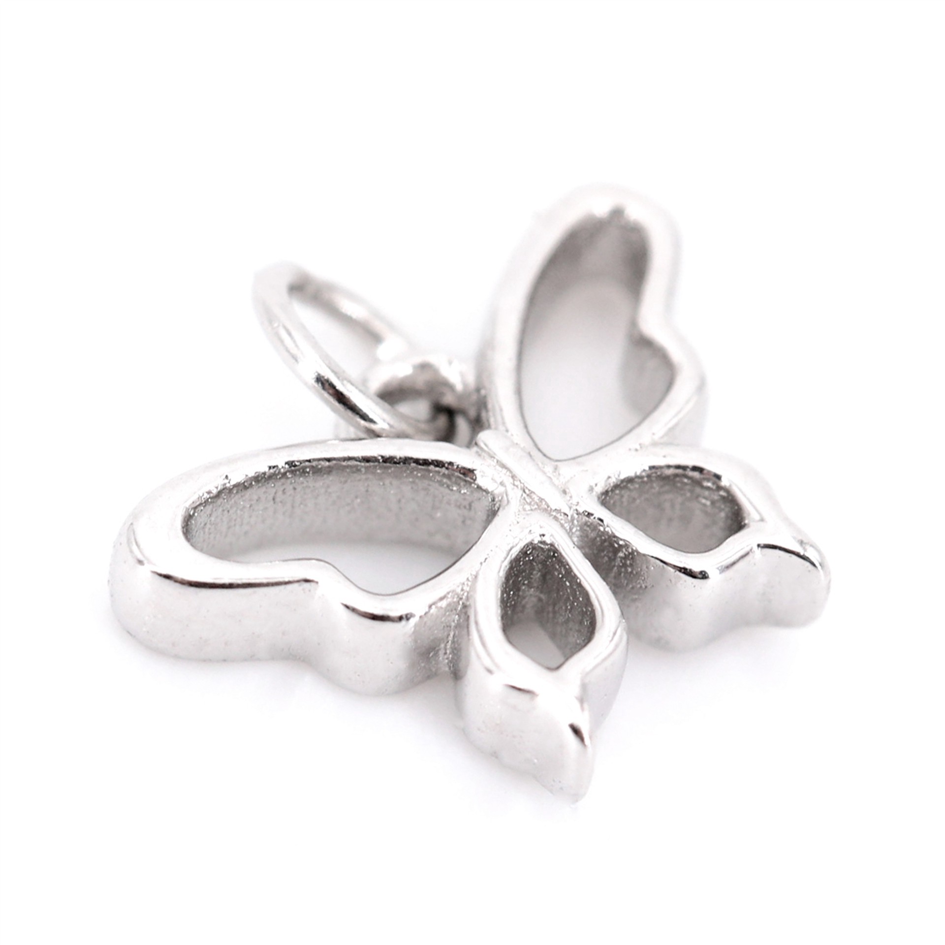 slide 3 of 6, Sterling Silver Butterfly Icon Charm By Bead Landing, 0.35 in x 0.39 in x 0.09 in