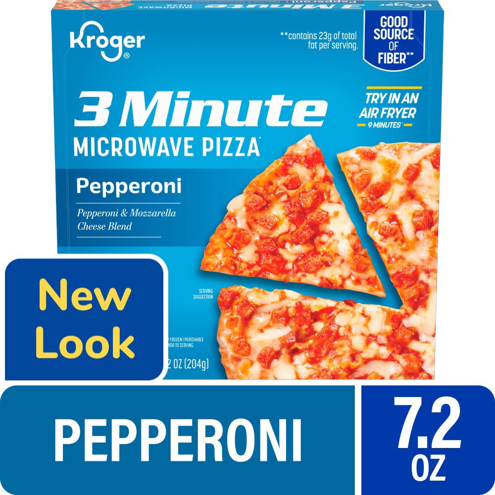 slide 4 of 4, Kroger 3 Minute Microwave Pepperoni Pizza, 7.2 oz