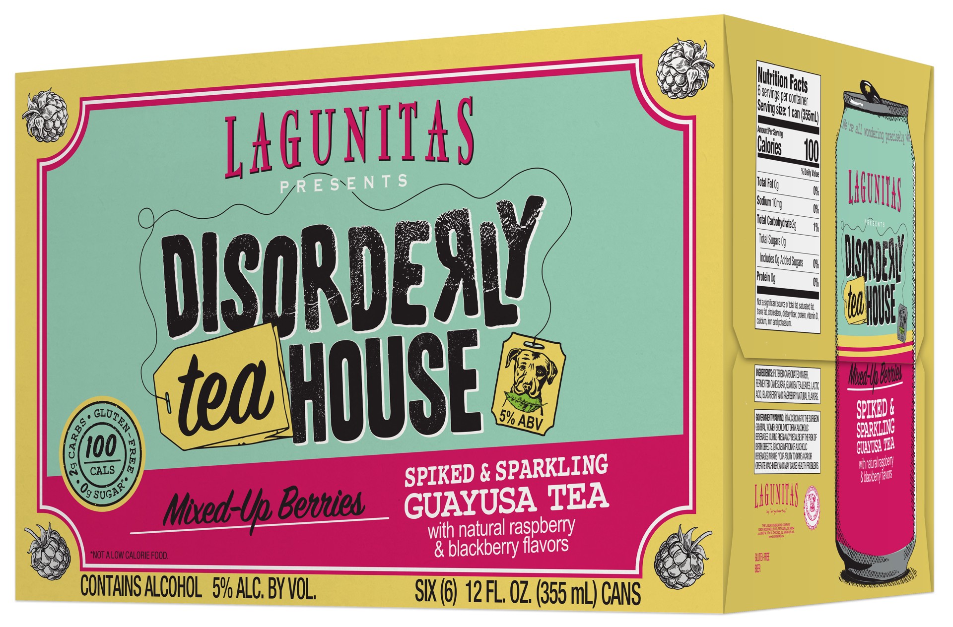 slide 4 of 4, Lagunitas Disorderly TeaHouse Mixed Up Berries- 6 ct; 12 oz, 6 ct