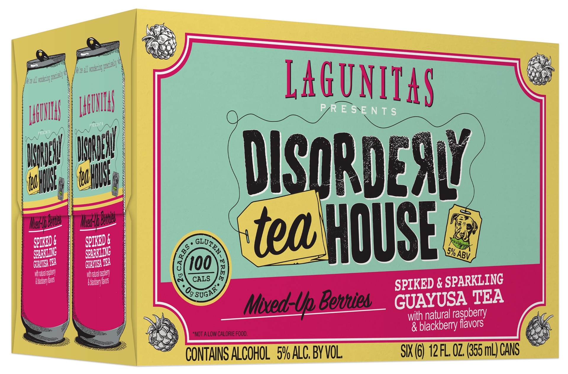 slide 3 of 4, Lagunitas Disorderly TeaHouse Mixed Up Berries- 6 ct; 12 oz, 6 ct